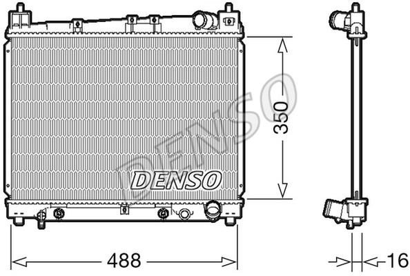 DENSO DRM50080 Радіатор охолодження двигуна DRM50080: Приваблива ціна - Купити у Польщі на 2407.PL!