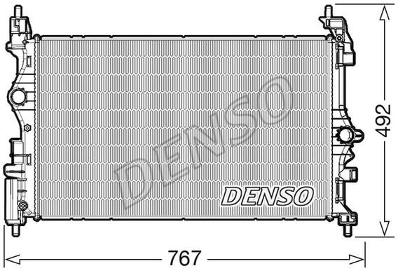 DENSO DRM20019 Радиатор охлаждения двигателя DRM20019: Отличная цена - Купить в Польше на 2407.PL!