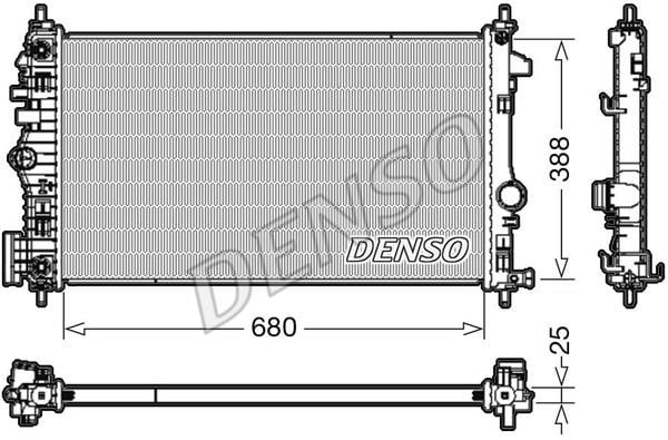 DENSO DRM20108 Radiator, engine cooling DRM20108: Buy near me in Poland at 2407.PL - Good price!