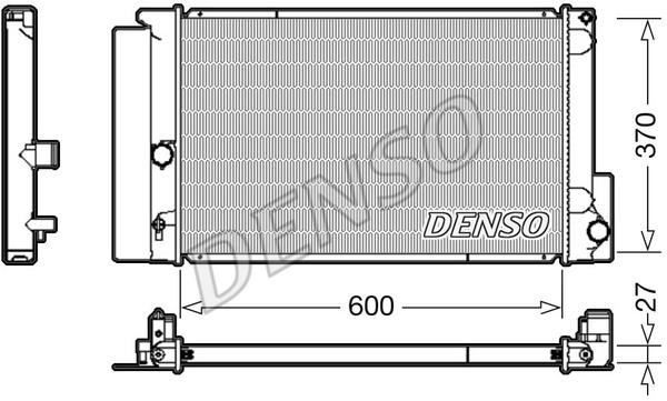 DENSO DRM50087 Радиатор охлаждения двигателя DRM50087: Отличная цена - Купить в Польше на 2407.PL!