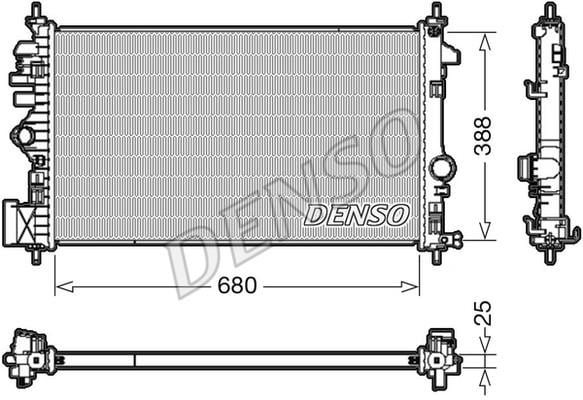 DENSO DRM20109 Radiator, engine cooling DRM20109: Buy near me at 2407.PL in Poland at an Affordable price!