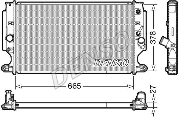 DENSO DRM50088 Радиатор охлаждения двигателя DRM50088: Отличная цена - Купить в Польше на 2407.PL!