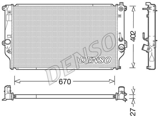 DENSO DRM50092 Radiator, engine cooling DRM50092: Buy near me at 2407.PL in Poland at an Affordable price!