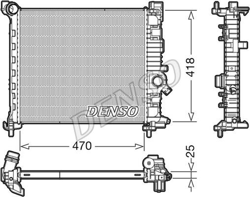 DENSO DRM20114 Radiator, engine cooling DRM20114: Buy near me in Poland at 2407.PL - Good price!