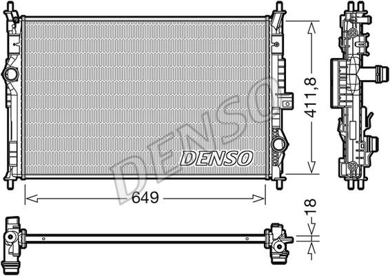 DENSO DRM21103 Radiator, engine cooling DRM21103: Buy near me in Poland at 2407.PL - Good price!
