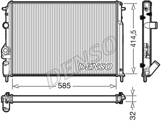 DENSO DRM23034 Radiator, engine cooling DRM23034: Buy near me in Poland at 2407.PL - Good price!