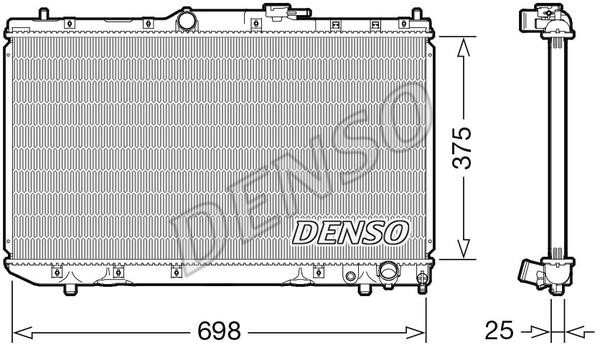 DENSO DRM50116 Радіатор охолодження двигуна DRM50116: Приваблива ціна - Купити у Польщі на 2407.PL!