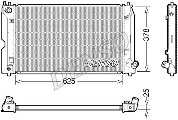 DENSO DRM50119 Radiator, engine cooling DRM50119: Buy near me in Poland at 2407.PL - Good price!