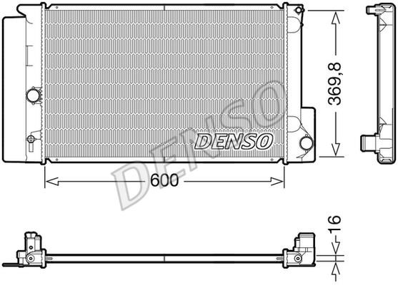 DENSO DRM50126 Radiator, engine cooling DRM50126: Buy near me in Poland at 2407.PL - Good price!
