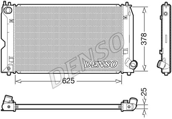 DENSO DRM50127 Radiator, engine cooling DRM50127: Buy near me in Poland at 2407.PL - Good price!