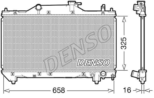 DENSO DRM50131 Радиатор охлаждения двигателя DRM50131: Отличная цена - Купить в Польше на 2407.PL!