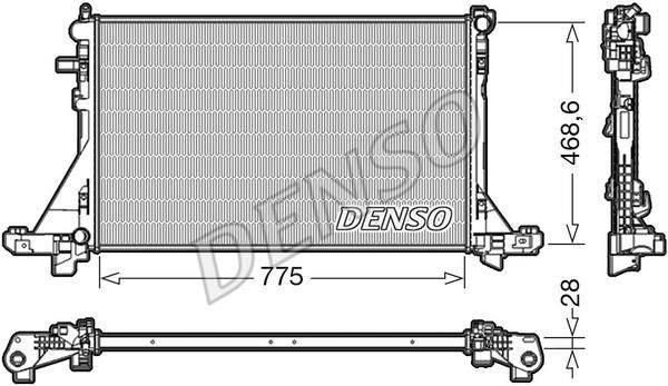 DENSO DRM23093 Радиатор охлаждения двигателя DRM23093: Отличная цена - Купить в Польше на 2407.PL!