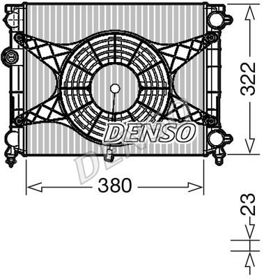 DENSO DRM99010 Радиатор охлаждения двигателя DRM99010: Отличная цена - Купить в Польше на 2407.PL!