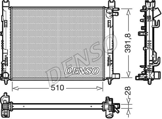 DENSO DRM23109 Radiator, engine cooling DRM23109: Buy near me in Poland at 2407.PL - Good price!