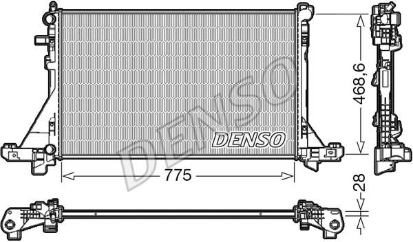 DENSO DRM23112 Радиатор охлаждения двигателя DRM23112: Отличная цена - Купить в Польше на 2407.PL!