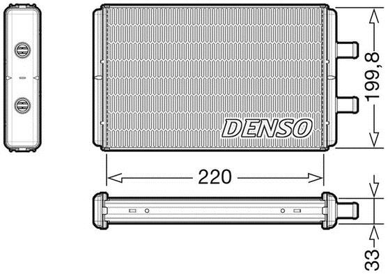 DENSO DRR12016 Радіатор опалювача салону DRR12016: Приваблива ціна - Купити у Польщі на 2407.PL!