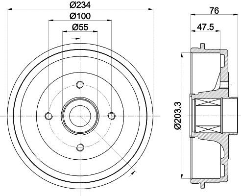 Mintex MBD416 Brake drum MBD416: Buy near me in Poland at 2407.PL - Good price!