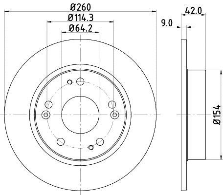 Mintex MDC1833C Тормозной диск задний невентилируемый MDC1833C: Отличная цена - Купить в Польше на 2407.PL!