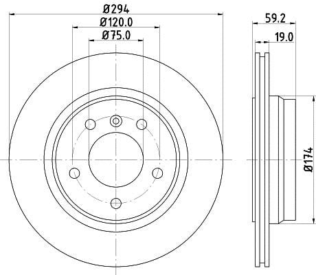 Mintex MDC1384C Тормозной диск задний вентилируемый MDC1384C: Отличная цена - Купить в Польше на 2407.PL!