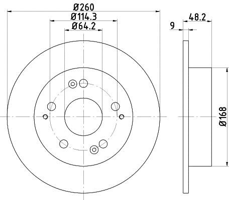 Mintex MDC2508 Тормозной диск задний невентилируемый MDC2508: Отличная цена - Купить в Польше на 2407.PL!