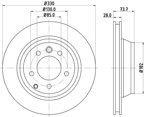Mintex MDC1612C Тормозной диск задний вентилируемый MDC1612C: Отличная цена - Купить в Польше на 2407.PL!