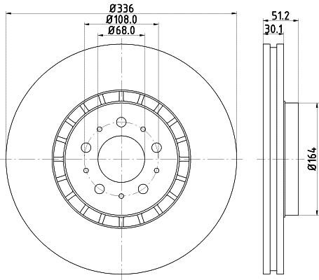 Mintex MDC1613C Front brake disc ventilated MDC1613C: Buy near me in Poland at 2407.PL - Good price!