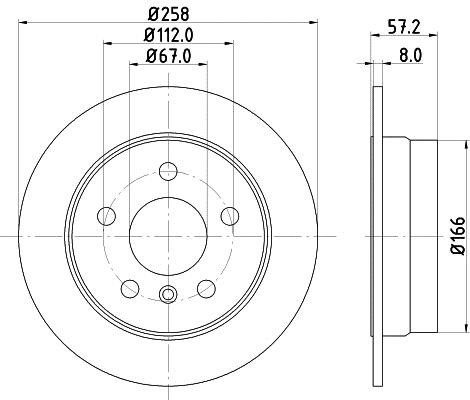 Mintex MDC1846C Тормозной диск задний невентилируемый MDC1846C: Отличная цена - Купить в Польше на 2407.PL!