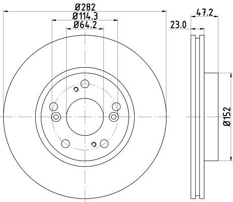Mintex MDC1766C Тормозной диск передний вентилируемый MDC1766C: Отличная цена - Купить в Польше на 2407.PL!