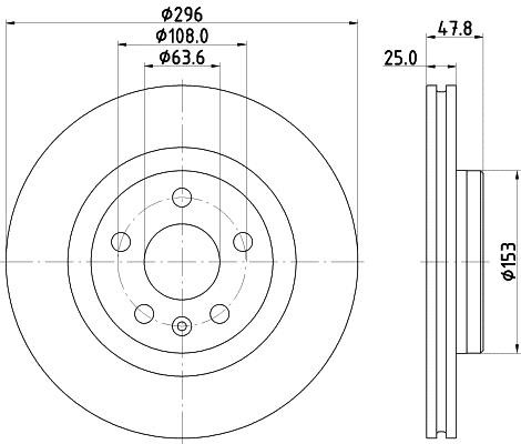 Mintex MDC2984C Тормозной диск передний вентилируемый MDC2984C: Отличная цена - Купить в Польше на 2407.PL!