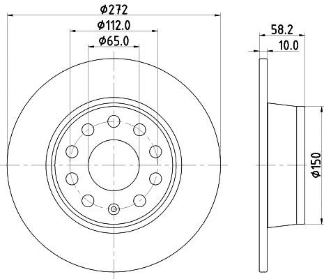Mintex MDC2848C Brake Disc MDC2848C: Buy near me at 2407.PL in Poland at an Affordable price!
