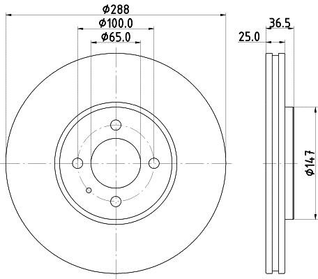 Mintex MDC2863C Тормозной диск передний вентилируемый MDC2863C: Отличная цена - Купить в Польше на 2407.PL!