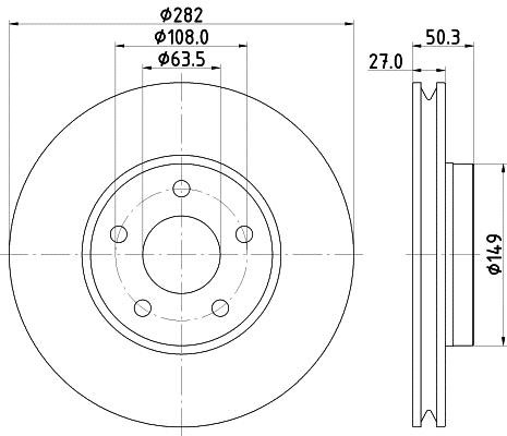 Mintex MDC2866C Front brake disc ventilated MDC2866C: Buy near me in Poland at 2407.PL - Good price!