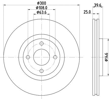 Mintex MDC2932C Тормозной диск передний вентилируемый MDC2932C: Отличная цена - Купить в Польше на 2407.PL!