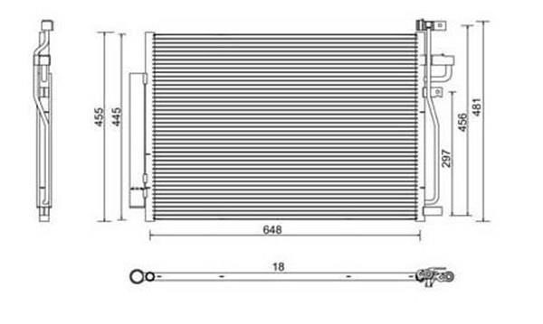 Magneti marelli 359003220370 Condenser, air conditioning 359003220370: Buy near me in Poland at 2407.PL - Good price!