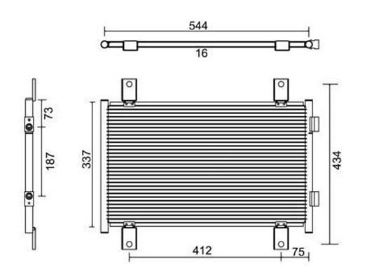 Magneti marelli 359003220440 Condenser, air conditioning 359003220440: Buy near me in Poland at 2407.PL - Good price!