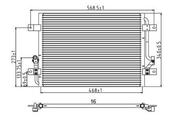 Magneti marelli 359003220540 Condenser, air conditioning 359003220540: Buy near me in Poland at 2407.PL - Good price!