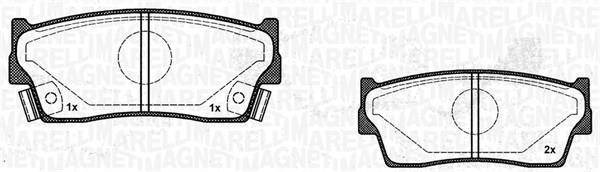 Magneti marelli 363916060799 Brake Pad Set, disc brake 363916060799: Buy near me in Poland at 2407.PL - Good price!