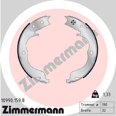 Otto Zimmermann 10990.159.8 Parking brake shoes 109901598: Buy near me in Poland at 2407.PL - Good price!