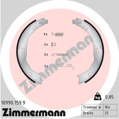 Otto Zimmermann 10990.159.9 Parking brake shoes 109901599: Buy near me in Poland at 2407.PL - Good price!