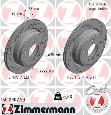 Otto Zimmermann 150.2902.53 Rear ventilated brake disc 150290253: Buy near me in Poland at 2407.PL - Good price!