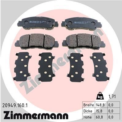 Otto Zimmermann 20949.160.1 Klocki hamulcowe, zestaw 209491601: Dobra cena w Polsce na 2407.PL - Kup Teraz!