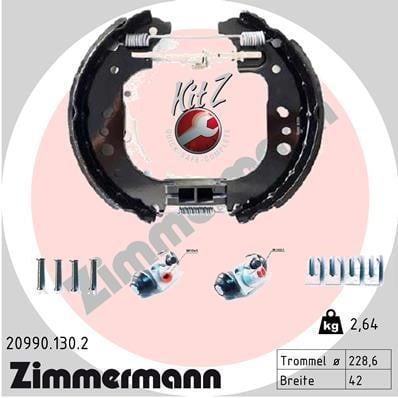 Otto Zimmermann 20990.130.2 Brake shoe set 209901302: Buy near me in Poland at 2407.PL - Good price!