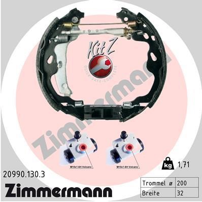 Otto Zimmermann 20990.130.3 Brake shoe set 209901303: Buy near me in Poland at 2407.PL - Good price!