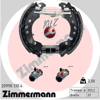Otto Zimmermann 20990.130.4 Brake shoe set 209901304: Buy near me in Poland at 2407.PL - Good price!