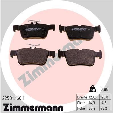 Otto Zimmermann 22531.160.1 Brake Pad Set, disc brake 225311601: Buy near me in Poland at 2407.PL - Good price!