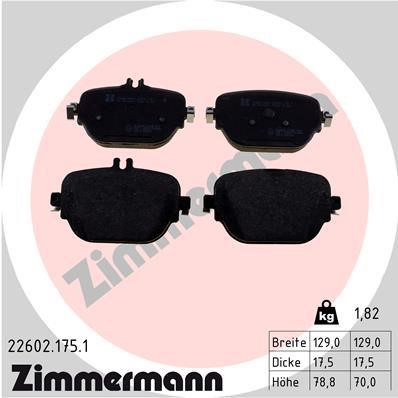 Otto Zimmermann 22602.175.1 Тормозные колодки дисковые, комплект 226021751: Отличная цена - Купить в Польше на 2407.PL!