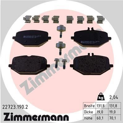 Otto Zimmermann 22723.190.2 Brake Pad Set, disc brake 227231902: Buy near me in Poland at 2407.PL - Good price!
