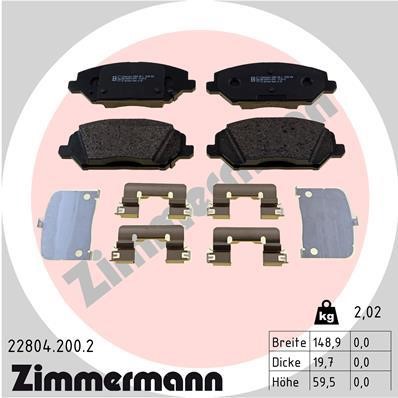 Otto Zimmermann 22804.200.2 Brake Pad Set, disc brake 228042002: Buy near me in Poland at 2407.PL - Good price!