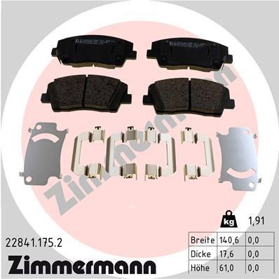 Otto Zimmermann 22841.175.2 Klocki hamulcowe, zestaw 228411752: Dobra cena w Polsce na 2407.PL - Kup Teraz!