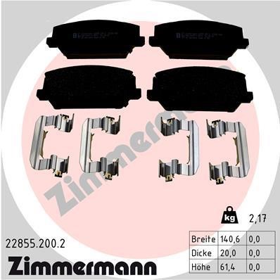 Otto Zimmermann 22855.200.2 Klocki hamulcowe, zestaw 228552002: Dobra cena w Polsce na 2407.PL - Kup Teraz!